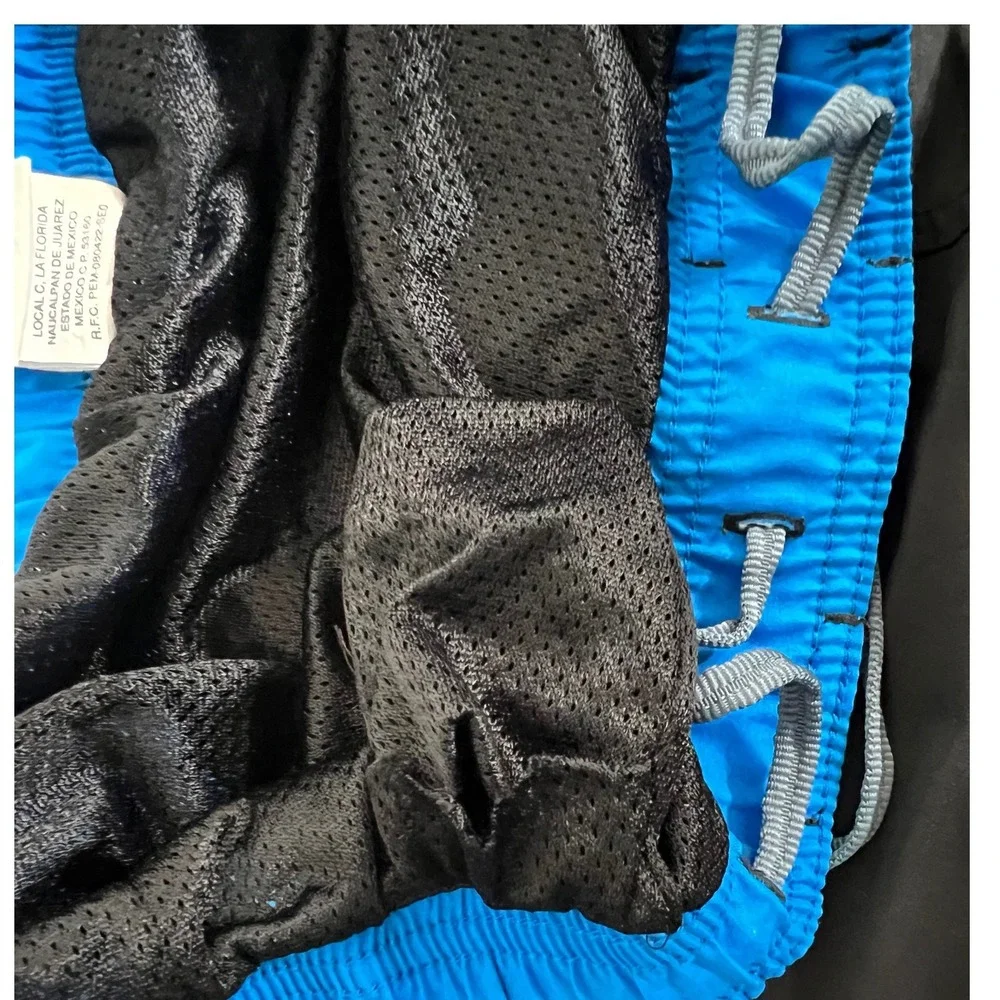 Nike Swim Trunks Mens Small Black Blue Grey Colorblock Board Shorts NESS5311
